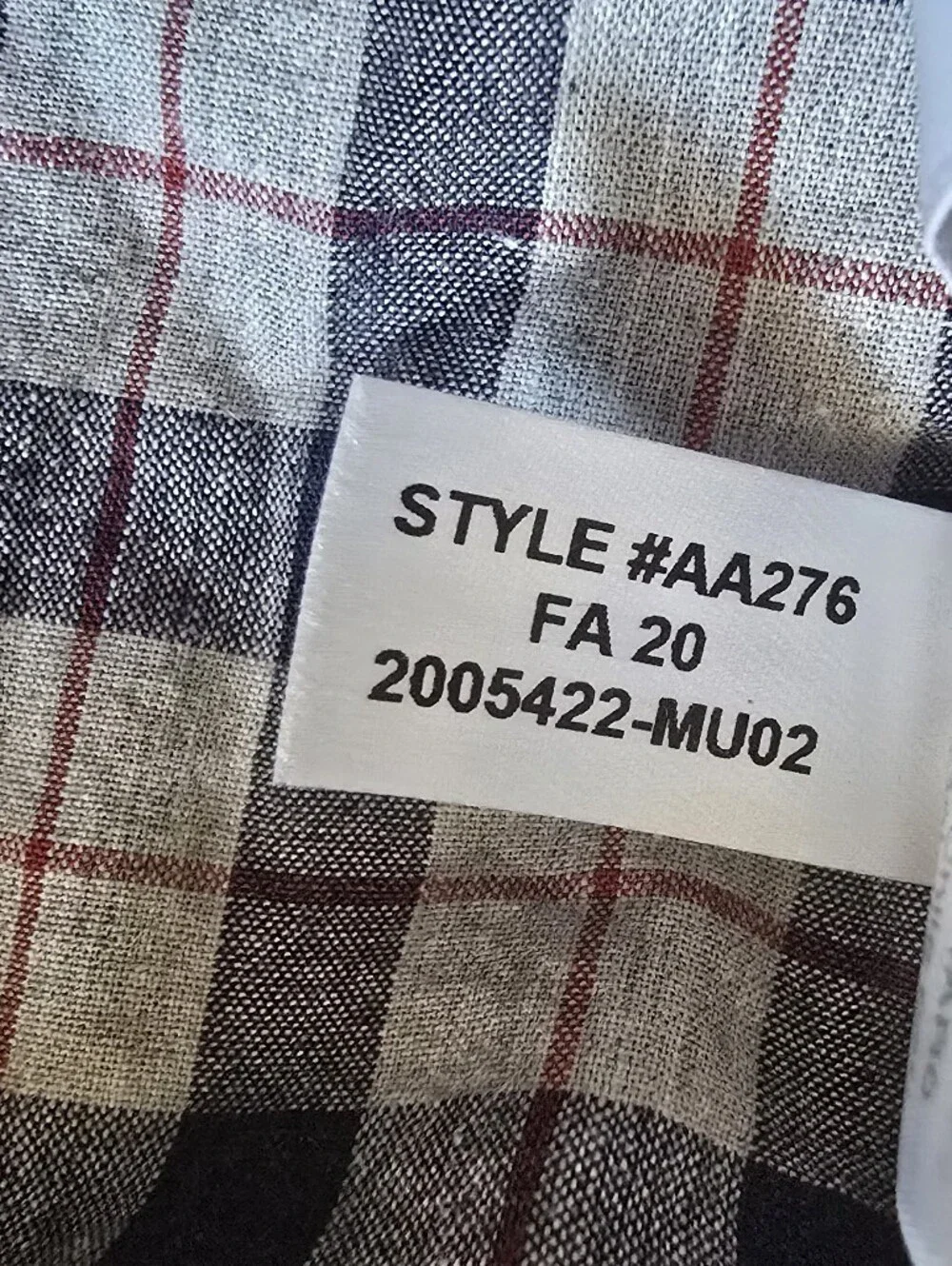 J. Crew Stretch Secret Wash shirt in organic cotton heathered plaid, Size XXXL